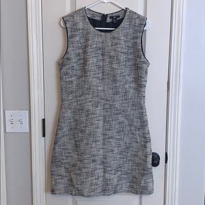 H&M Fit and Flare Tweed Black & White Dress Sz 14